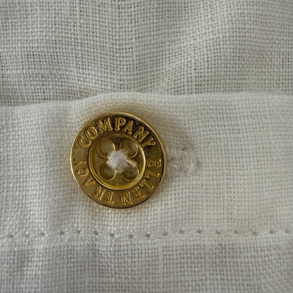 Ellen Tracy womens shirt size XXL 100% linen roll-tab sleeve popover beach - Picture 8 of 13